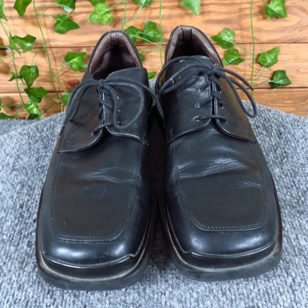 Banana Republic Mens‎ 10 Black Leather Oxford Dress Shoes Comfort Classic Style